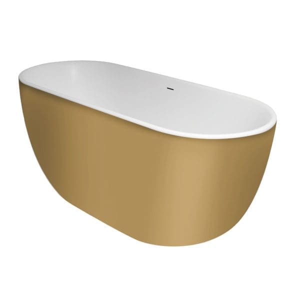 8510 Humberto 170x72 Solid Surface vrijstaand bad Goud - Afbeelding 2