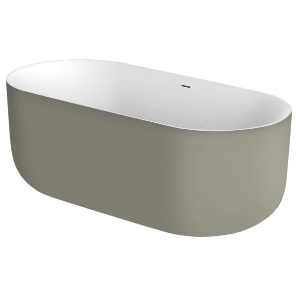 8531 Mauro 180x84 Solid Surface vrijstaand bad Grijs - Afbeelding 2