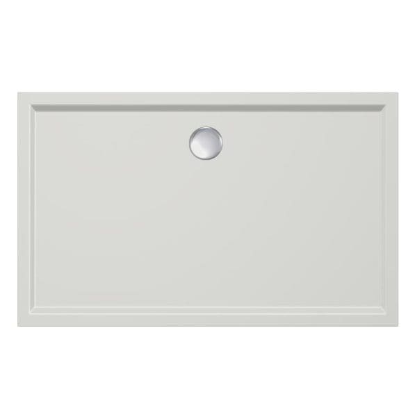 Douchevloer acryl Mariana Plus  130x80  edelweiss