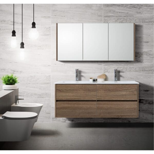 Badkamermeubel hout 120cm Floris